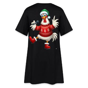 Pull de poule chantante de vacances - Robe T-shirt Femme - noir - Dos