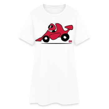 voiture de course - Robe T-shirt Femme - blanc - Devant