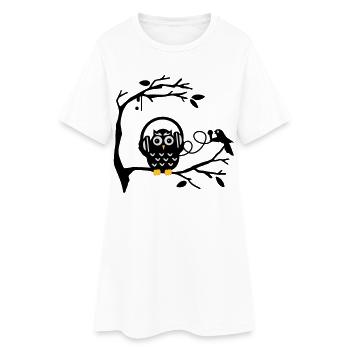 Écouter de la musique - Robe T-shirt Femme - blanc - Devant