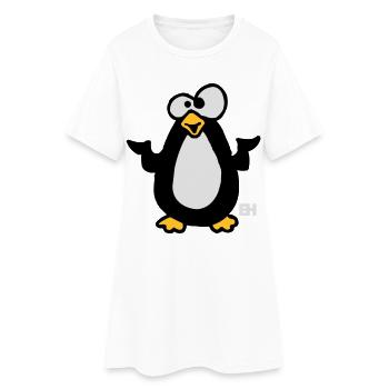 Manchot - Robe T-shirt Femme - blanc - Devant