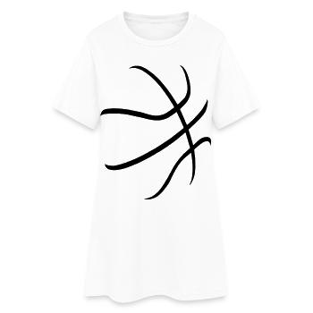 basketball - Frauen T-Shirt-Kleid - Weiß - Vorne