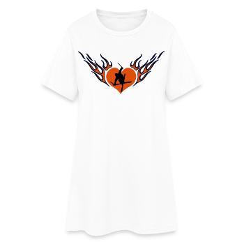 Ski freestyle love - Women’s T-Shirt Dress - white - Front