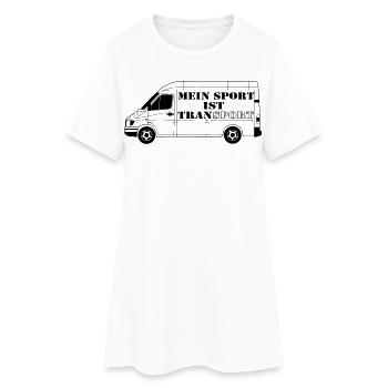 Transporter Fahrer ,LKW Fun Transport Sport (25) - Frauen T-Shirt-Kleid - Weiß - Vorne