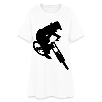 Downhill Bike Jump - Frauen T-Shirt-Kleid - Weiß - Vorne