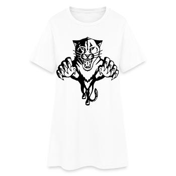 Panther, Tiger, Lion, Leopard - Women’s T-Shirt Dress - white - Front