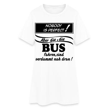 Busfahrer Bus Omnibus Kraftfahrer Schulbus (25) - Frauen T-Shirt-Kleid - Weiß - Vorne