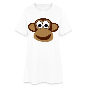 monkey - Women’s T-Shirt Dress - white - Front