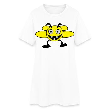 bees males - Women’s T-Shirt Dress - white - Front