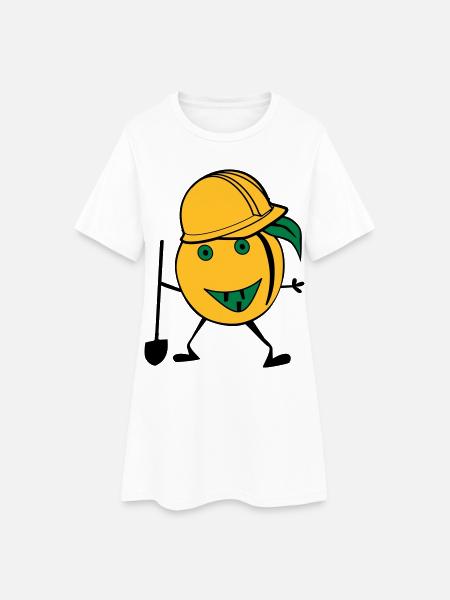 orange construction worker - Women’s T-Shirt Dress - white