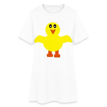 canard doux - Robe T-shirt Femme - blanc - Devant