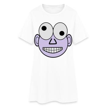 funny face - Robe T-shirt Femme - blanc - Devant