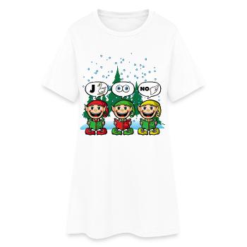 Rébus de Noel - Robe T-shirt Femme - blanc - Devant