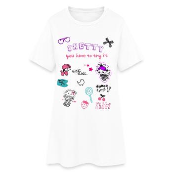 Pretty Doodles: Colorful children's motifs lolli Kita Girl - Women’s T-Shirt Dress - white - Front