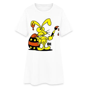 Lapin de Pâques - Robe T-shirt Femme - blanc - Devant