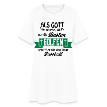 As God Golf football - Women’s T-Shirt Dress - white - Front