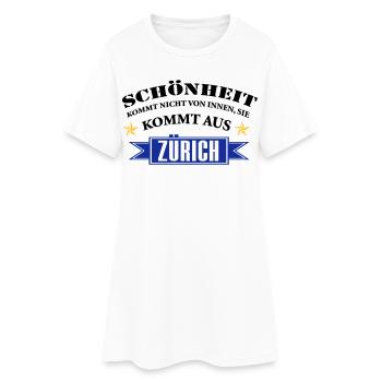 Beauté de Zurich - Robe T-shirt Femme - blanc - Devant
