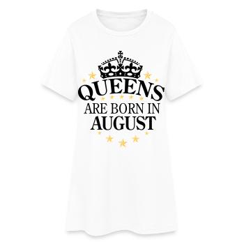 Queens August - Women’s T-Shirt Dress - white - Front
