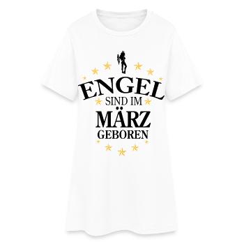 Engel März - Frauen T-Shirt-Kleid - Weiß - Vorne