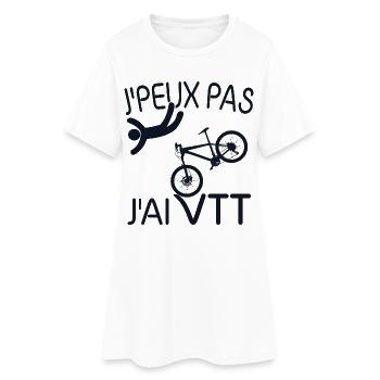 J'PEUX PAS , J'AI VTT - Robe T-shirt Femme - blanc - Devant