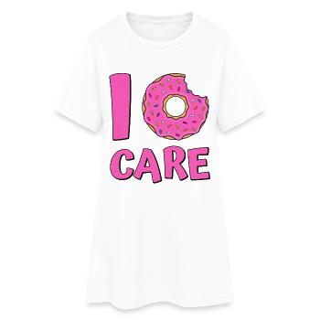 I donut care - Frauen T-Shirt-Kleid - Weiß - Vorne