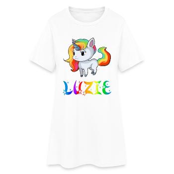 Luzie Einhorn - Robe T-shirt Femme - blanc - Devant