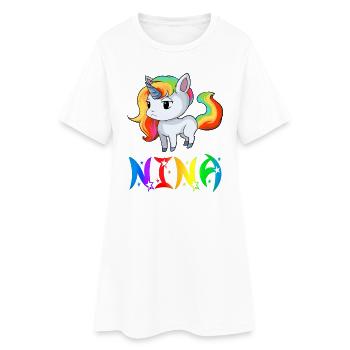 Nina Einhorn - Robe T-shirt Femme - blanc - Devant