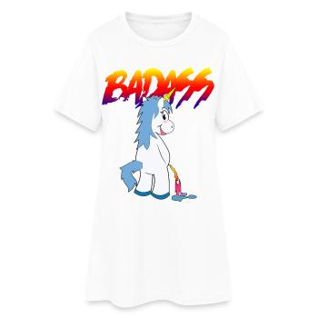 badass2 - Frauen T-Shirt-Kleid - Weiß - Vorne