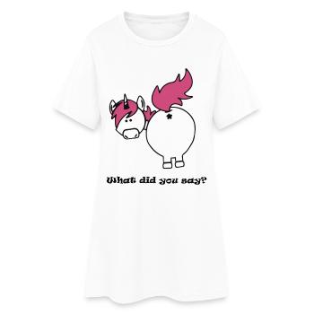 English black font - Women’s T-Shirt Dress - white - Front