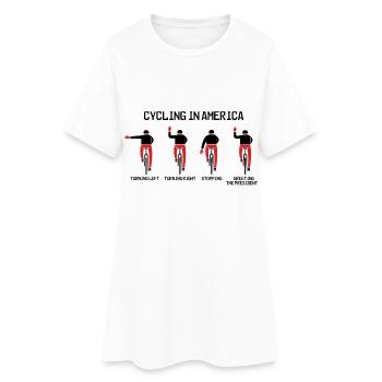 cyclisme en Amérique - Robe T-shirt Femme - blanc - Devant