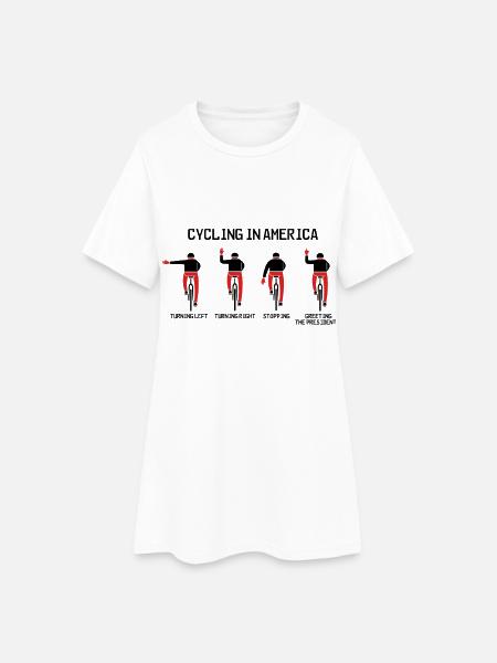 cyclisme en Amérique - Robe T-shirt Femme - blanc