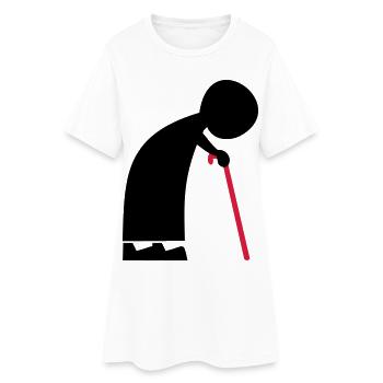 Oma - Frauen T-Shirt-Kleid - Weiß - Vorne