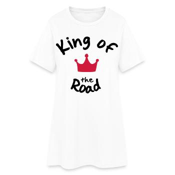 Biker - Frauen T-Shirt-Kleid - Weiß - Vorne