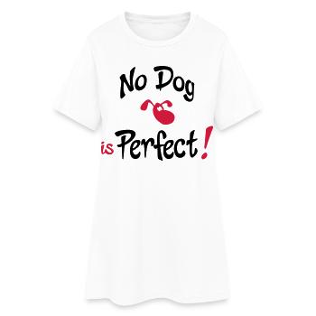 Hund - Frauen T-Shirt-Kleid - Weiß - Vorne