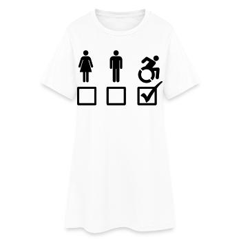 L’utilisateur d’un fauteuil roulant convient # - Robe T-shirt Femme - blanc - Devant