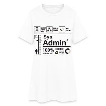 Sys Admin Penguin Computer Nerd pc Board cpu ner - Women’s T-Shirt Dress - white - Front