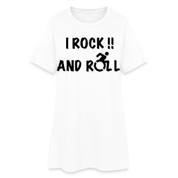 Je fais du rock and roll dans mon fauteuil roulant # - Robe T-shirt Femme - blanc - Devant