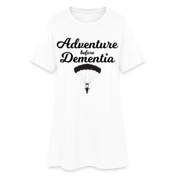 Aventure de parachutisme avant la démence - Robe T-shirt Femme - blanc - Devant
