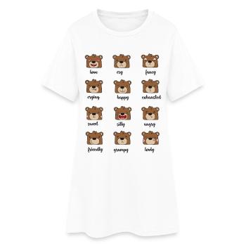 Ours ours en peluche mignon kita sentiment imiter l’émotion - Robe T-shirt Femme - blanc - Devant