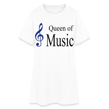 musique - Robe T-shirt Femme - blanc - Devant