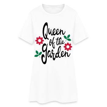 jardinier - Robe T-shirt Femme - blanc - Devant