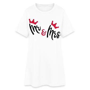 mariage - Robe T-shirt Femme - blanc - Devant