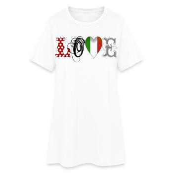 amour italia - Robe T-shirt Femme - blanc - Devant