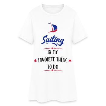 navigation à voile - Robe T-shirt Femme - blanc - Devant