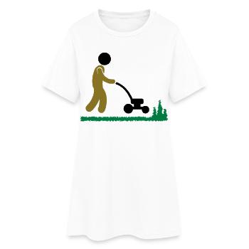 garden - Women’s T-Shirt Dress - white - Front