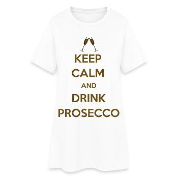 KEEP CALM AND DRINK PROSECCO Cadeau de célibataires - Robe T-shirt Femme - blanc - Devant
