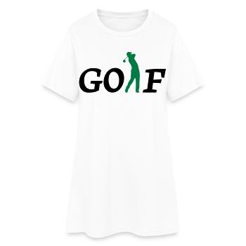 golf - Frauen T-Shirt-Kleid - Weiß - Vorne