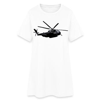 hélicoptère de transport - Robe T-shirt Femme - blanc - Devant