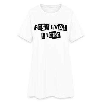 festival amour cadeau idée cadeau - Robe T-shirt Femme - blanc - Devant