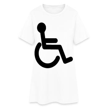Basic wheelchair symbol # - Women’s T-Shirt Dress - white - Front