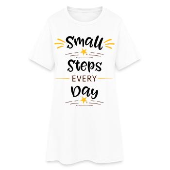 Chaque instant brille Emblème de l’Étoile - Robe T-shirt Femme - blanc - Devant